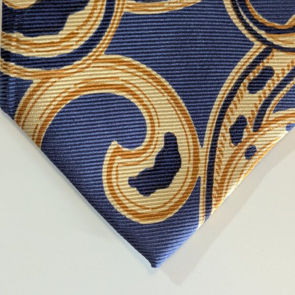 Vintage Polo Ralph Lauren Baroque Print Blue and Gold - Made in Canada - Picture 5 of 7